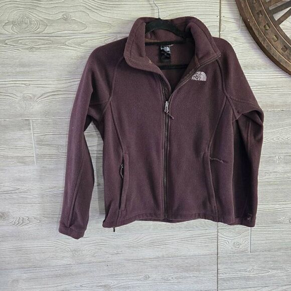The North Face Brown Full Zip Up Womens SZ S Fleece - Picture 1 of 6